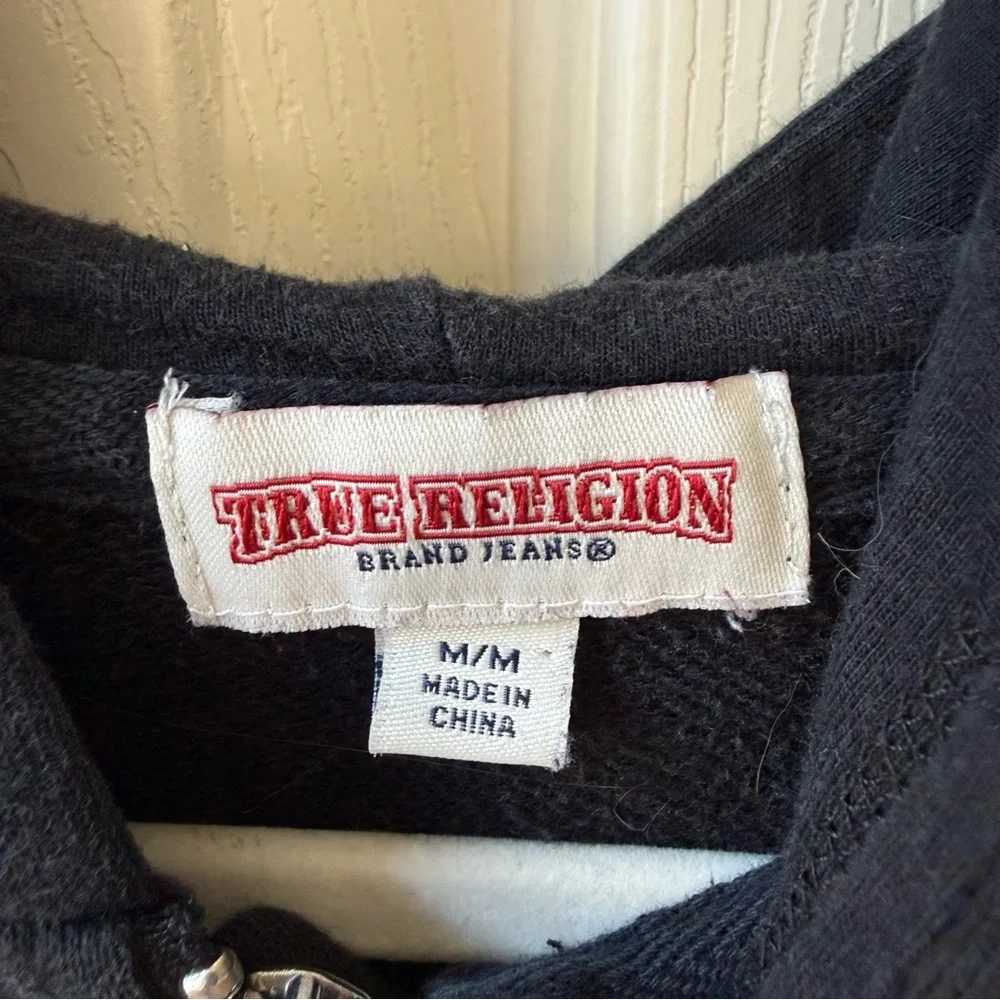 True Religion Full Zip Hooded Jacket Mens Size Medium